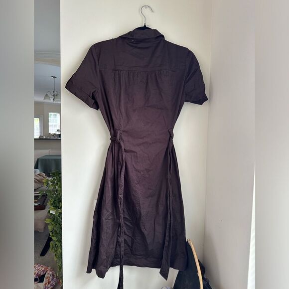 Brown vintage style east fifth button down dress - Picture 11 of 12